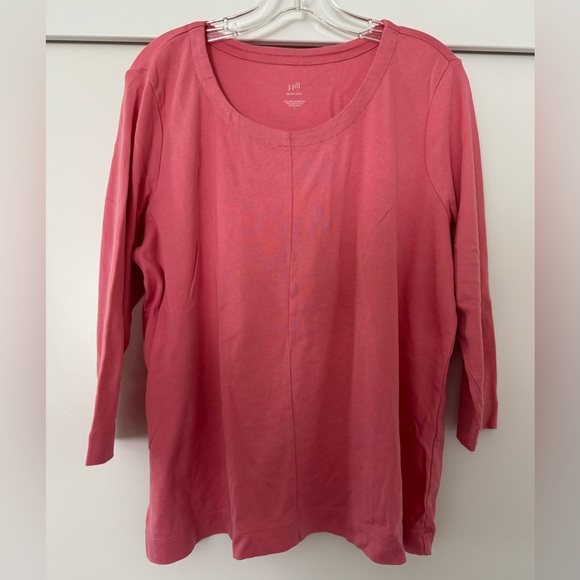 J. Jill Tops - J. Jill Pima Cotton 3/4 Length Sleeve Top Size L